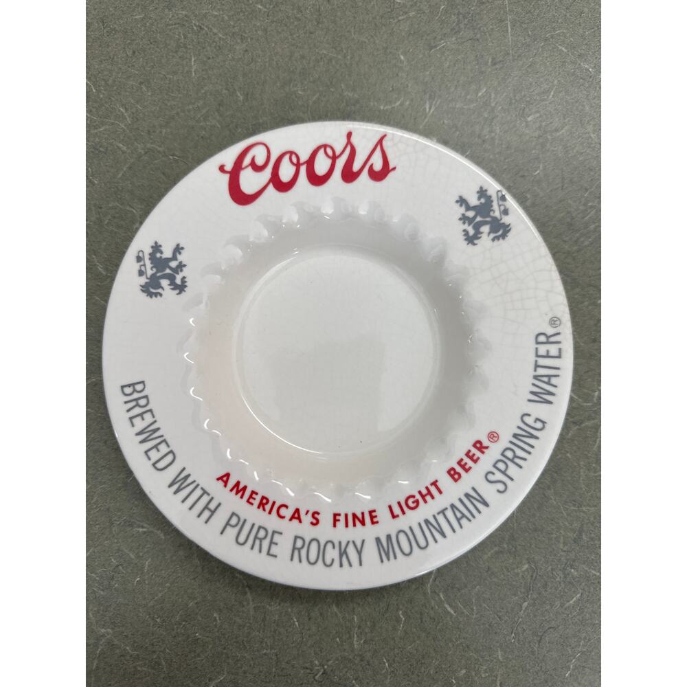 Vintage Coors Beer Ashtray Ceramic America’s Fine Light Beer Rocky Mountain